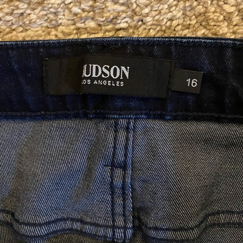 NWT Hudson Los Angeles Women's Straight Leg Stretch Jean Dark Blue Size 16/36 - Picture 5 of 6